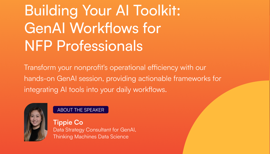 Building your AI toolkit: Gen AI workflows for NFP professionals